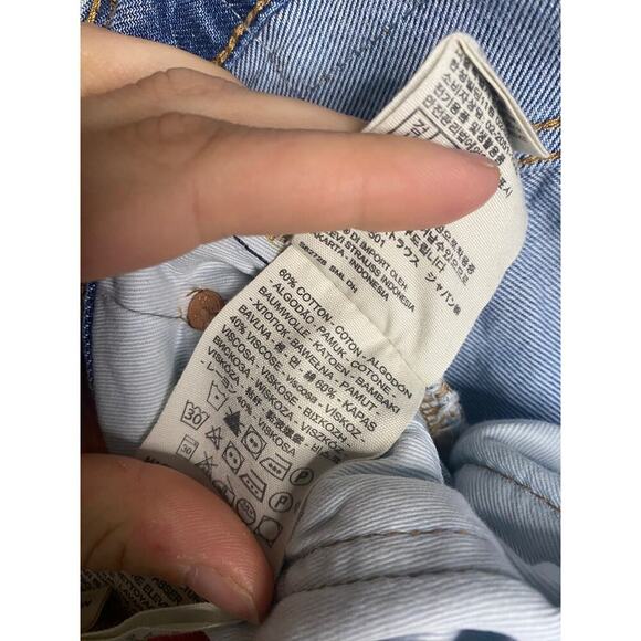 Buttonfly Levi's 501 Highwaist Denim Jeans w25 L32 - Picture 8 of 10